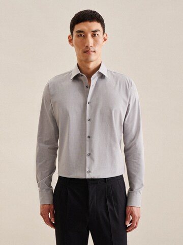 SEIDENSTICKER Slim fit Business Shirt in Grey