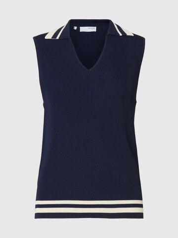 SELECTED FEMME Knitted Top in Blue: front