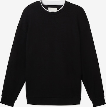 TOM TAILOR DENIM Sweatshirt in Black: front