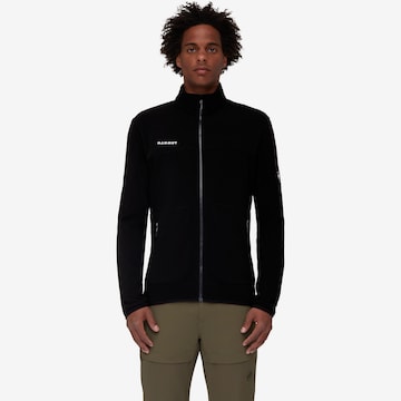 MAMMUT Tapered Athletic Fleece Jacket 'Innominata Light' in Black: front