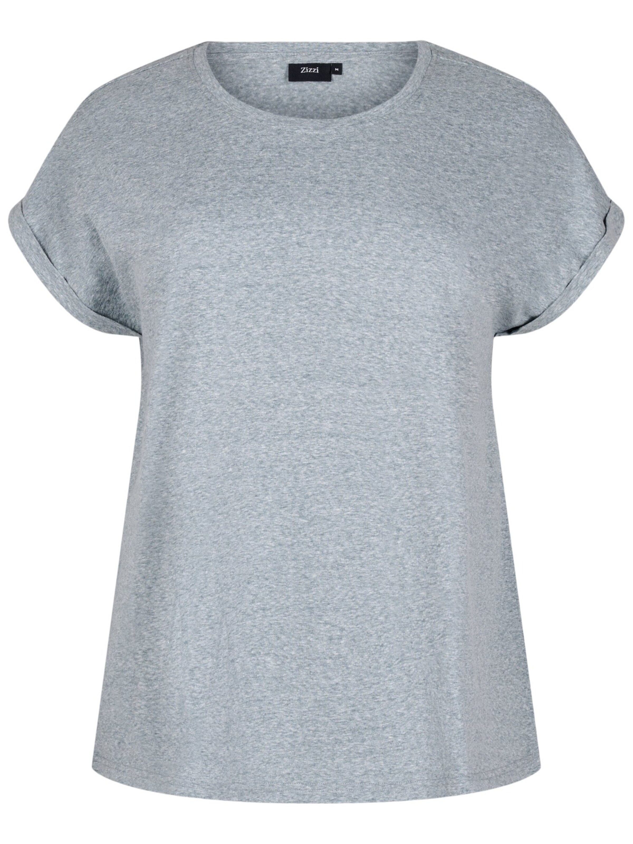 Zizzi Μπλουζάκι 'Vava' σε πράσινο: μπροστά