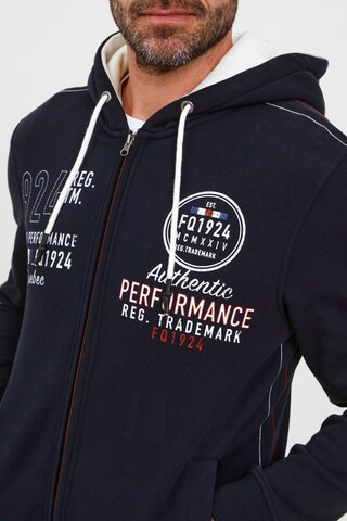 FQ1924 - Sudadera con cremallera 'THURE' en azul
