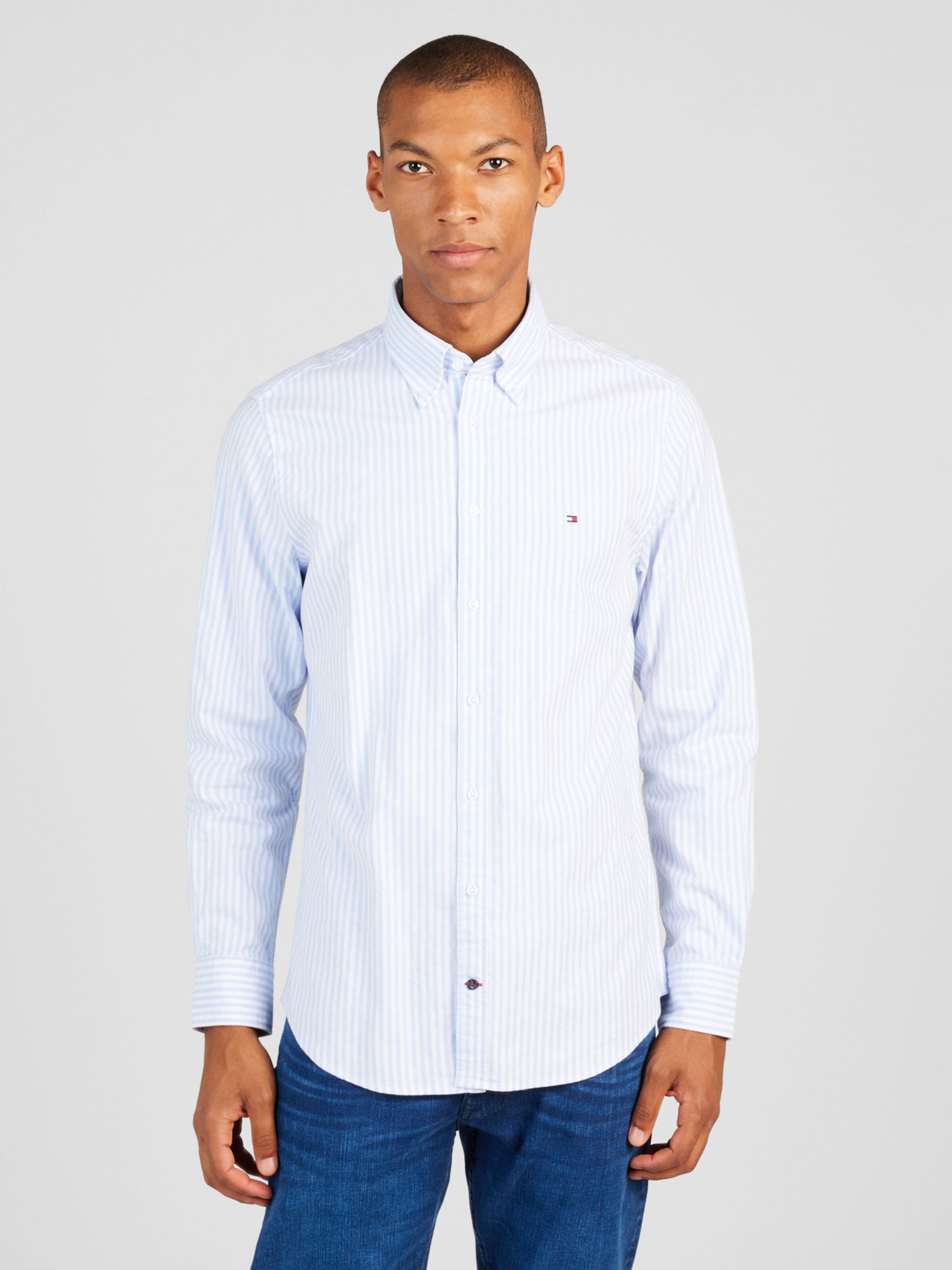 Light blue tommy hilfiger shirt sale