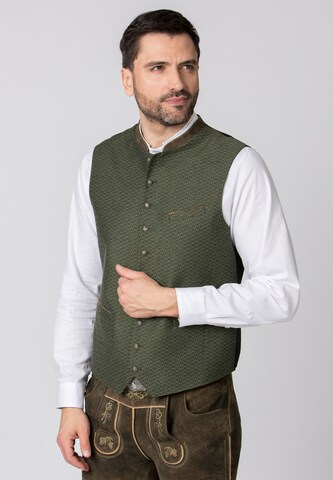 STOCKERPOINT Klederdracht gilet 'Hudson' in Groen: voorkant
