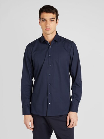 OLYMP Slim fit Button Up Shirt 'Level 5' in Blue: front