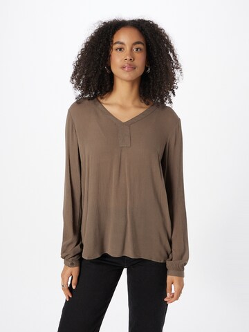 Kaffe - Blusa 'Amber' en marrón: frente