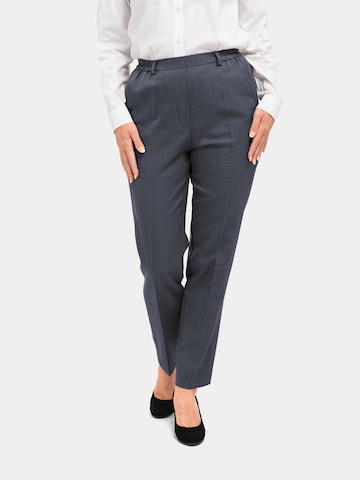 Goldner Regular Pleated Pants in Grey: front