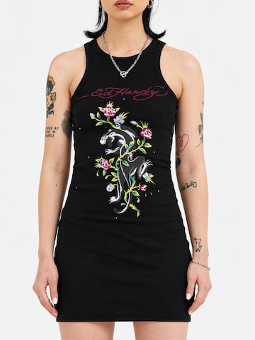 Ed Hardy Ruha 'Panther und Blumen' - fekete: elől