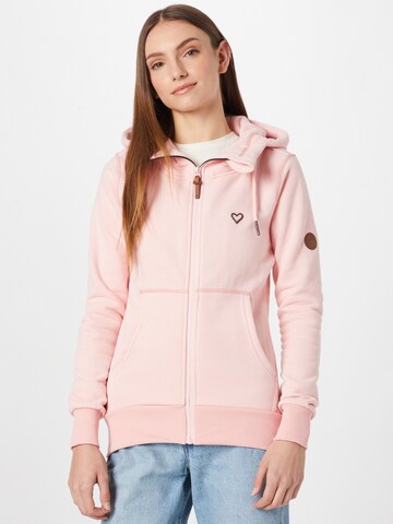 Alife and Kickin Sweatjacke 'YasminAK' in Pink: predná strana