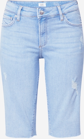 Slimfit Jeans 'CATIE' de la QS pe albastru: față