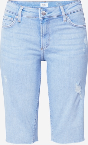 Coupe slim Jean 'CATIE' QS en bleu : devant