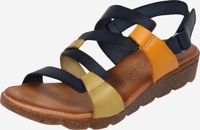 Sandale cu baretă COSMOS COMFORT pe albastru închis / verde stuf / portocaliu, Vizualizare produs