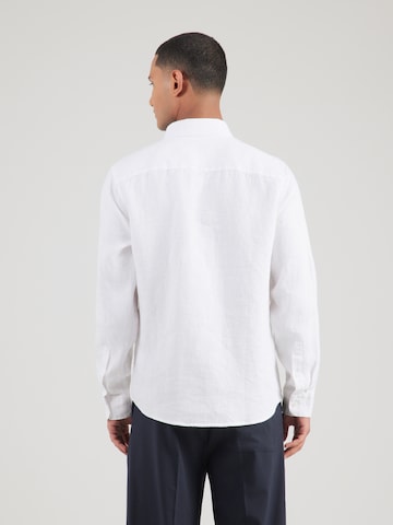 balta Abercrombie & Fitch Standartinis modelis Marškiniai 'COLLINS'