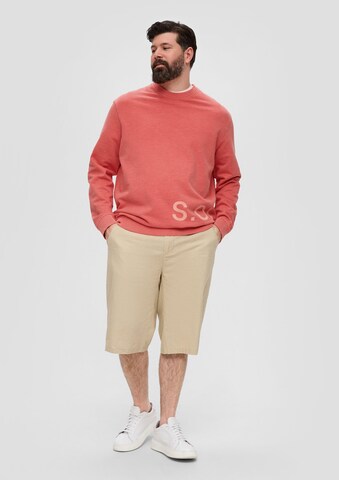 s.Oliver Men Big Sizes Sweatshirt in Orange