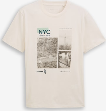 TOM TAILOR DENIM T-Shirt in Weiß: Vorderseite