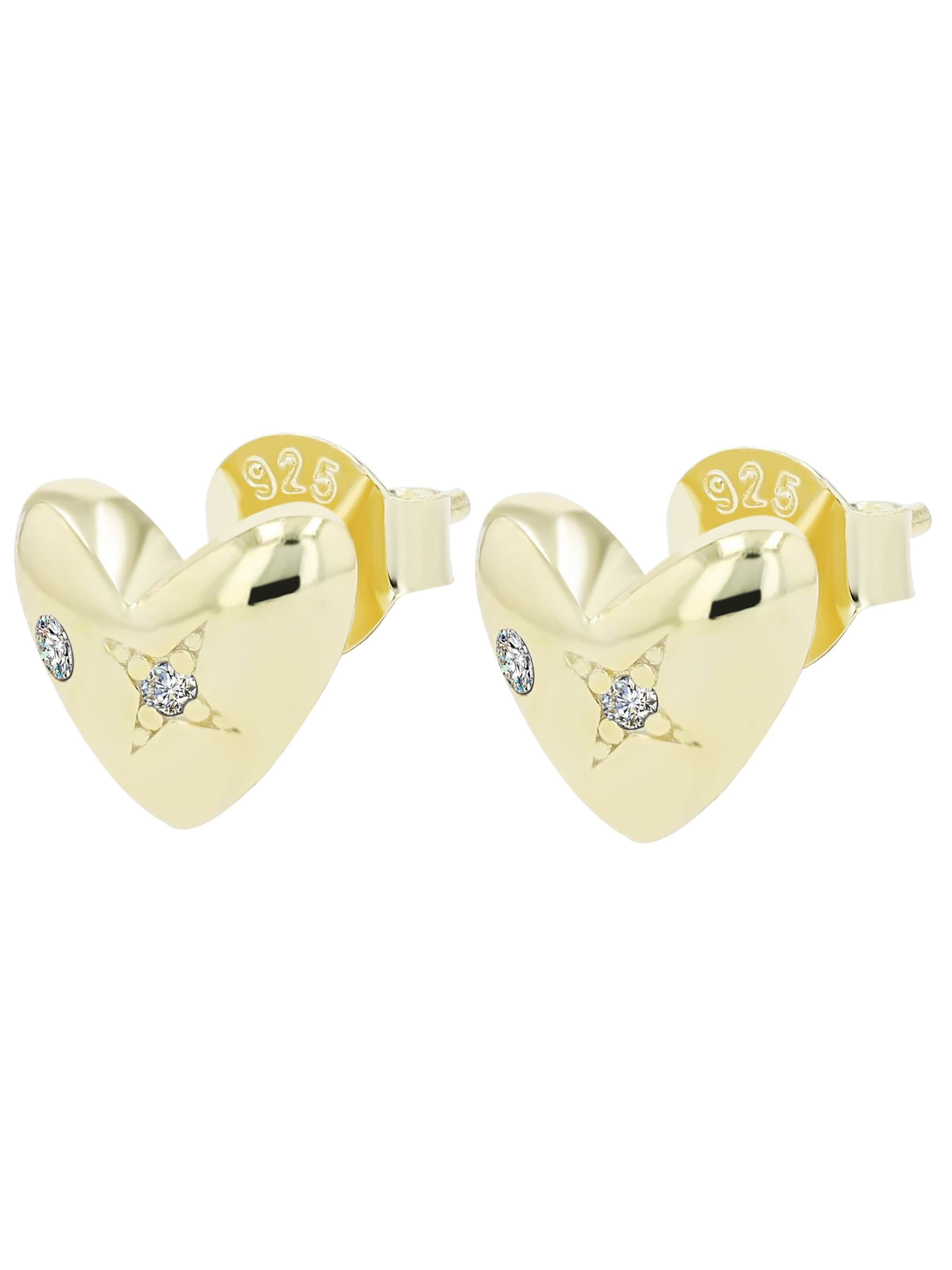Akzent Ohrringe 'Odalys, 925 Sterlingsilber, langlebig'‌‌‌‌‌‌‌‌‌‌ in Gold