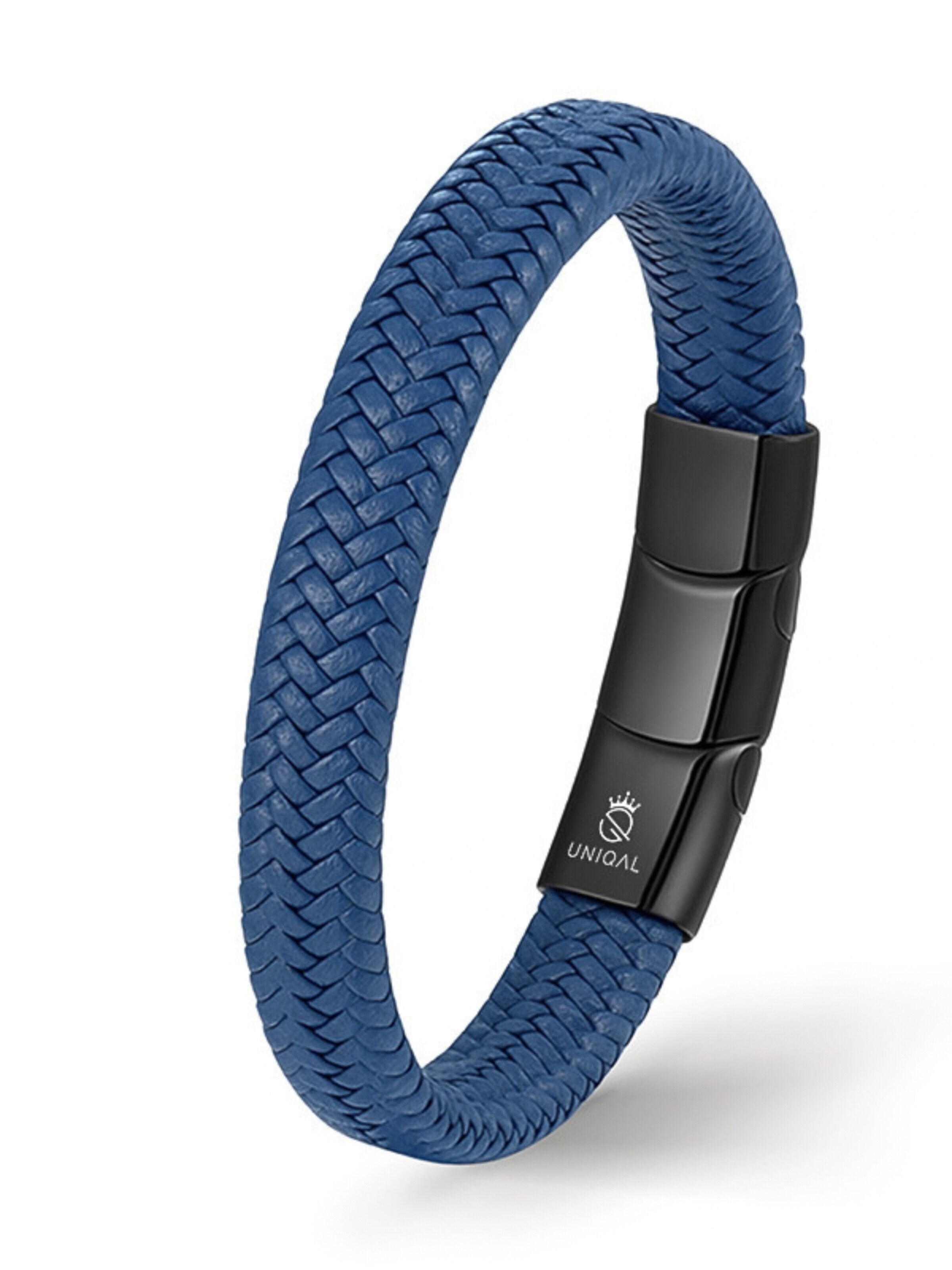 UNIQAL Bracelet 'LEDERARMBAND HERREN' in Blue: front