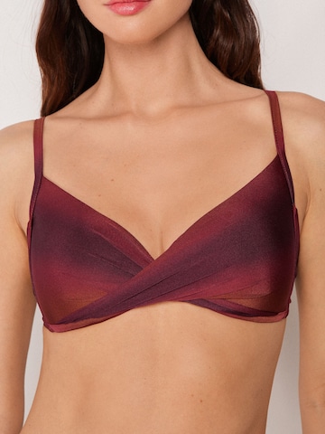 CALZEDONIA Triangle Bikini Top 'Soft Shades' in Red