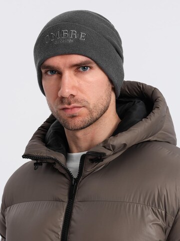 Ombre Beanie in Grey: front