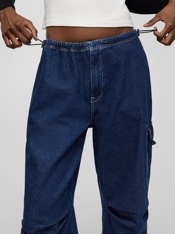 Loosefit Jeans cargo Pull&Bear en bleu