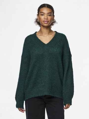 PIECES Sweater 'NADINA' in Green: front