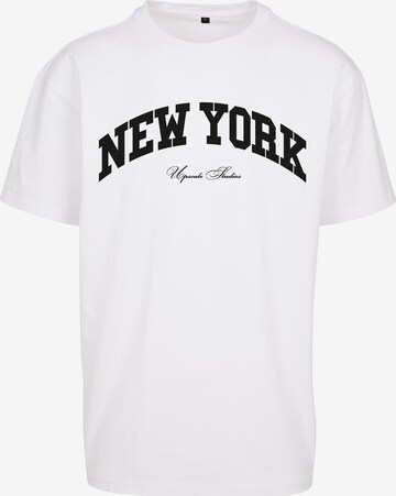 MT Upscale T-Shirt 'New York' in Weiß: predná strana