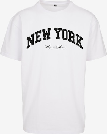 T-Shirt 'New York' MT Upscale en blanc : devant