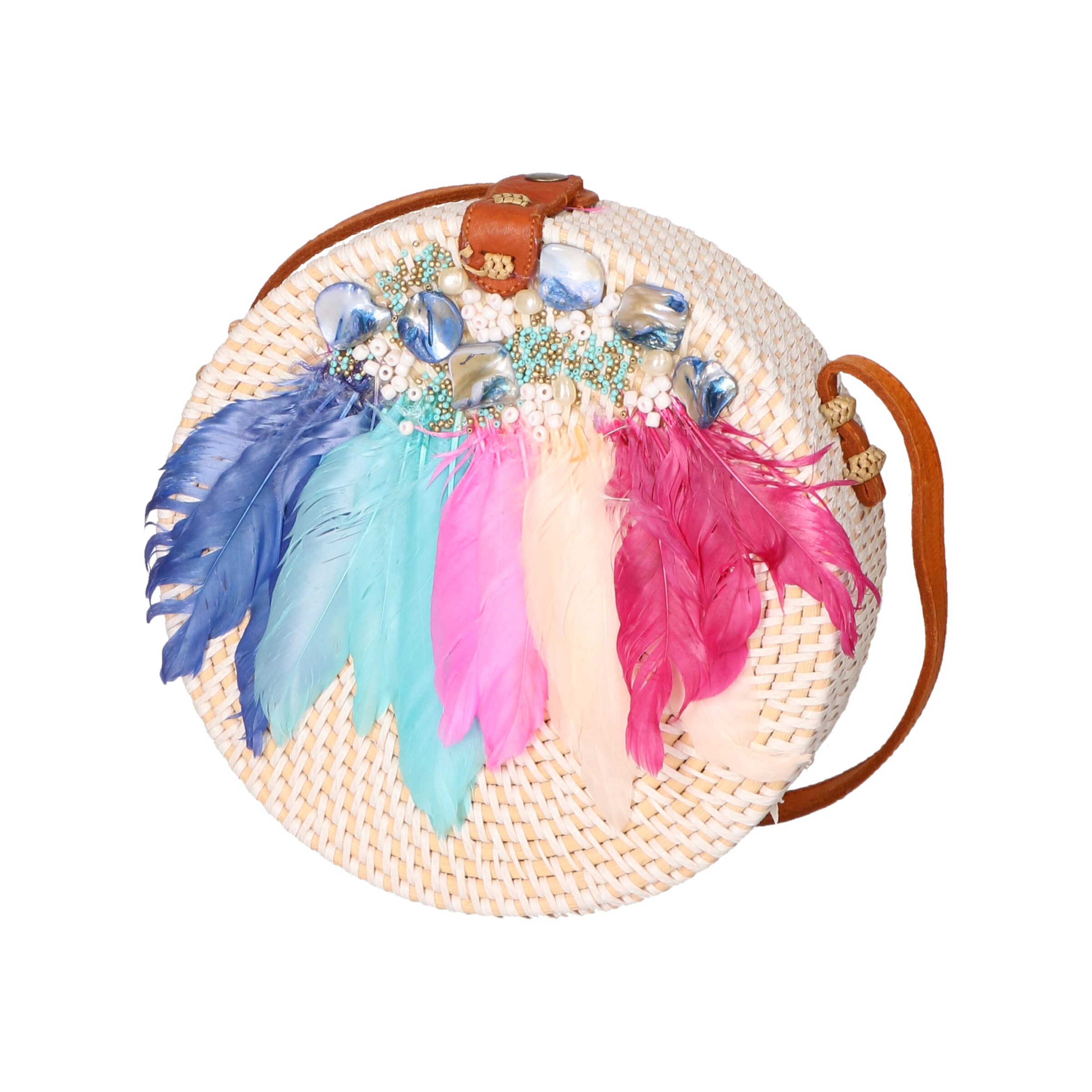 Sac à bandoulière Gave Lux en beige : devant