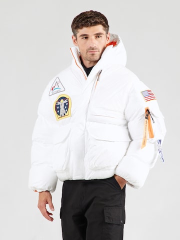 balta ALPHA INDUSTRIES Žieminė striukė 'Nasa Artemis': priekis