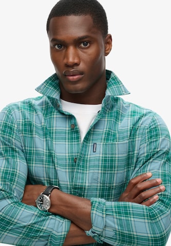 Superdry & Co Regular fit Button Up Shirt in Green