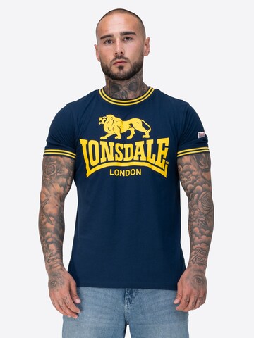 Maglietta 'LEES' di LONSDALE in blu: frontale
