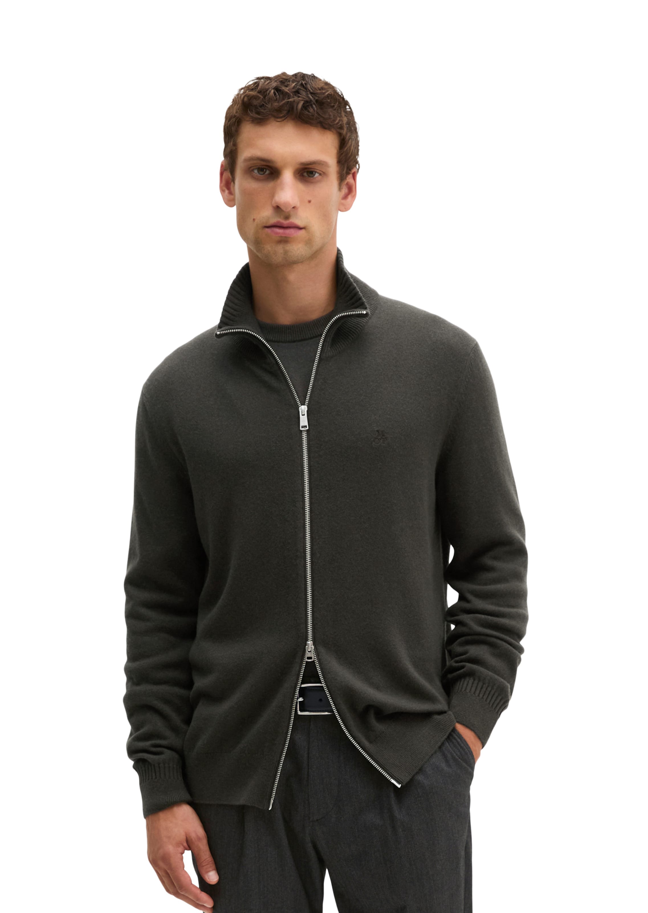 Marc O'Polo Knit Cardigan in Brown: front
