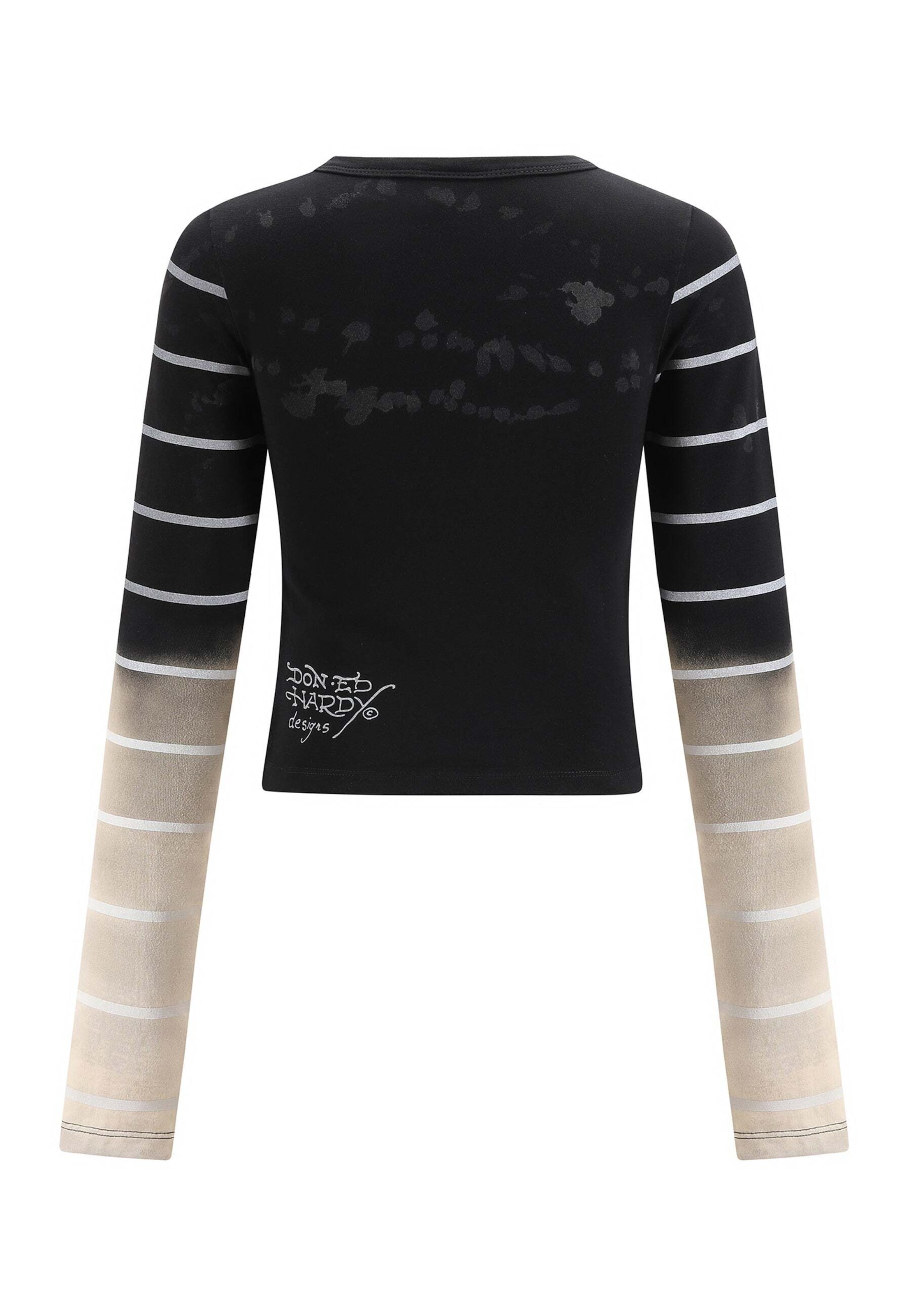 Ed Hardy T-Shirt 'Spectrum Skull' in Schwarz