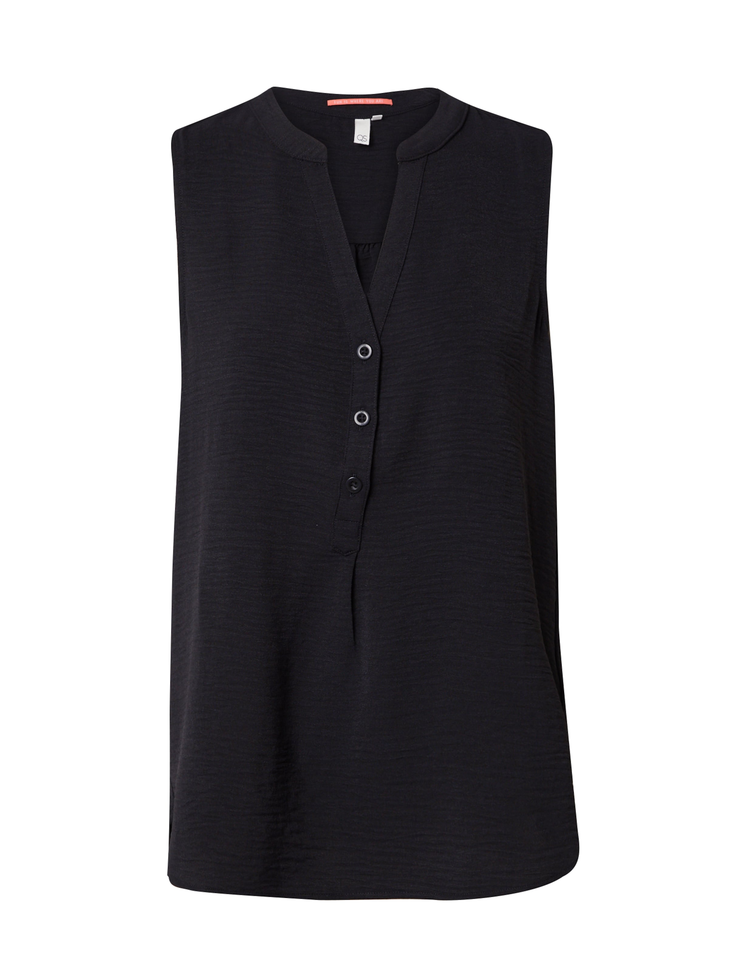 QS Bluse in Schwarz: Vorderseite