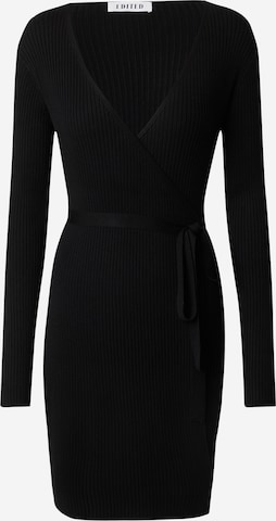 EDITED Knitted dress 'Bryanna' in Black: front