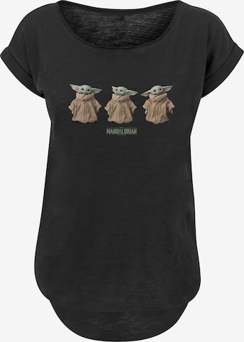 F4NT4STIC Shirt 'The Mandalorian The Child Baby Yoda' in Zwart: voorkant
