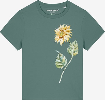 Maglietta 'Sonnenblume' di Watapparel in verde: frontale
