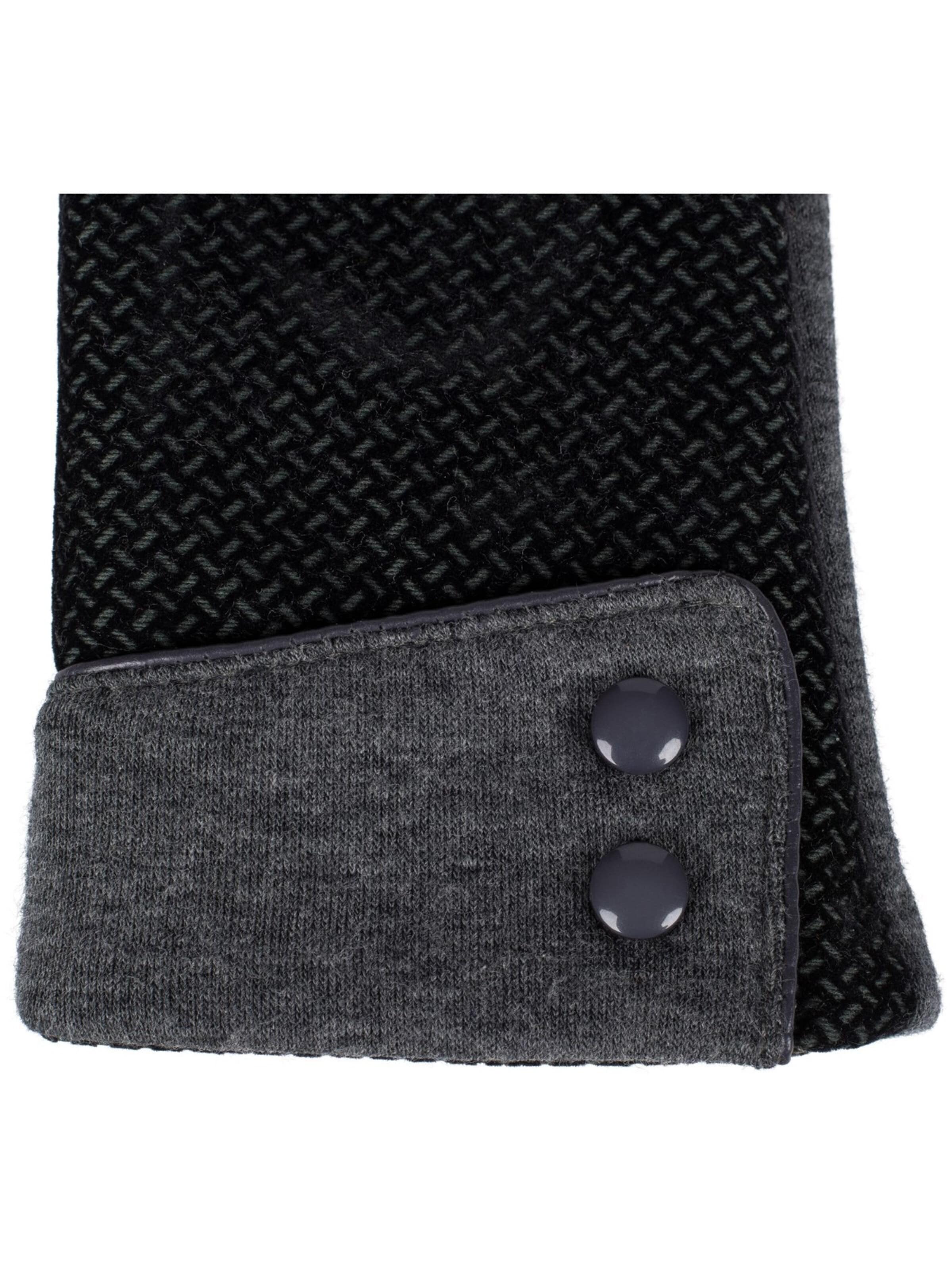 styleBREAKER Full finger gloves 'Touchscreen Handschuhe mit weichem Riffel Muster' in Grey