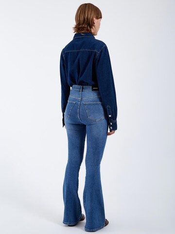 Dr. Denim Skinny Jeans 'Moxy High Flare' in Blauw
