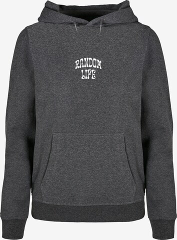 Merchcode Sweatshirt 'Random Life' in Grey: front