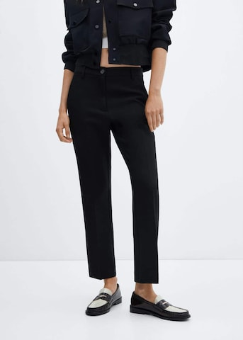 MANGO Slim fit Pleated Pants 'Bosco' in Black