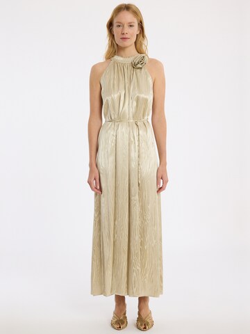 Ana Alcazar Avondjurk 'Zaret' in Beige: voorkant