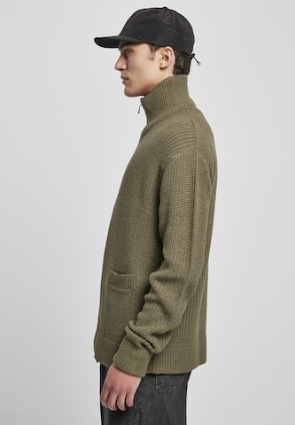 Urban Classics Knit Cardigan in Green