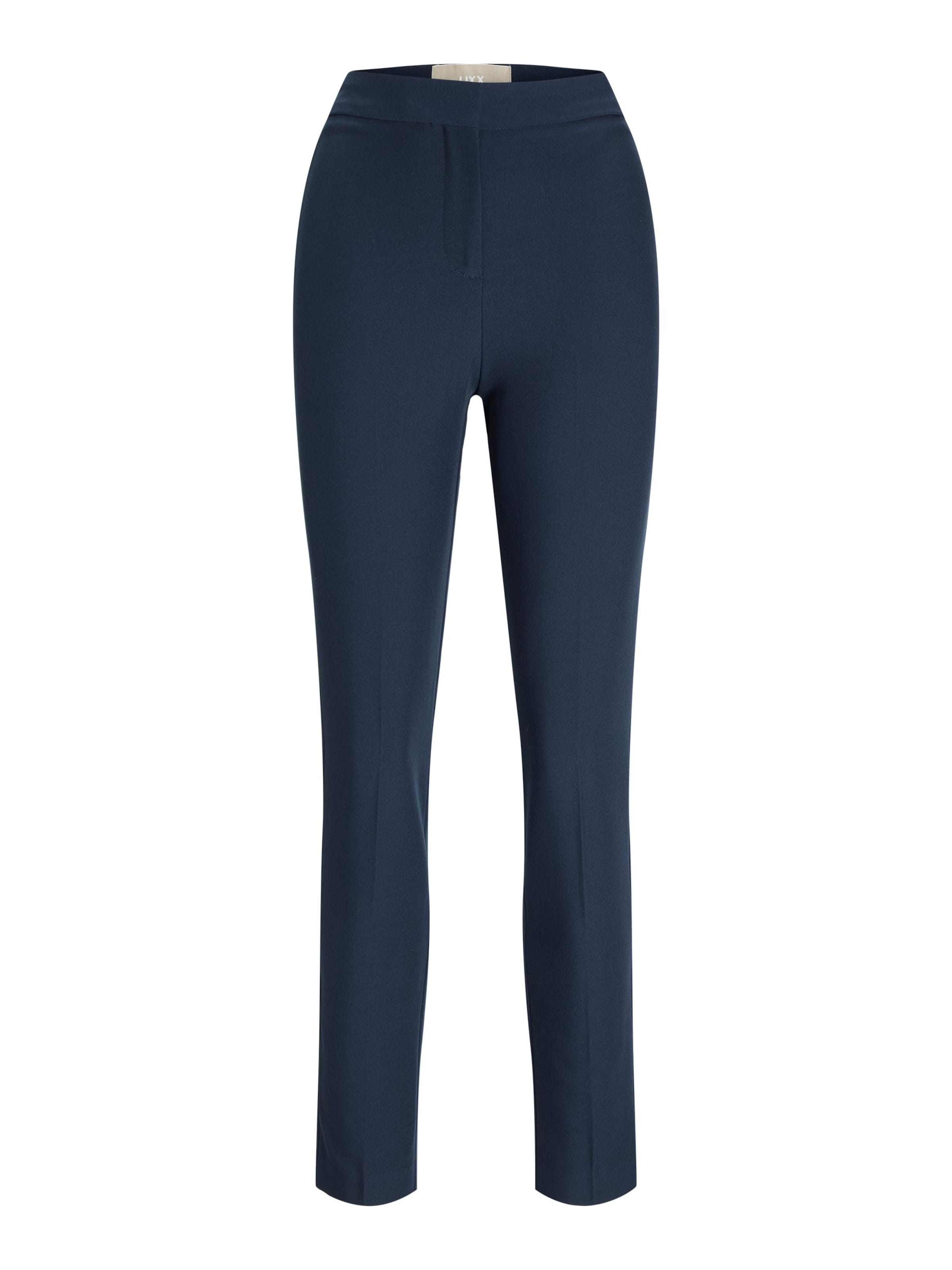 Abbigliamento Donna JJXX Pantaloni con piega frontale JXKATIE in Blu Scuro 