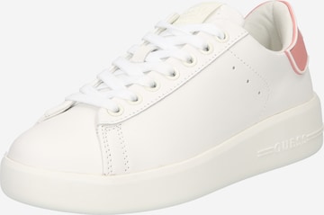 GUESS حذاء رياضي بلا رقبة 'ROCKIES5' بـ أبيض: الأمام