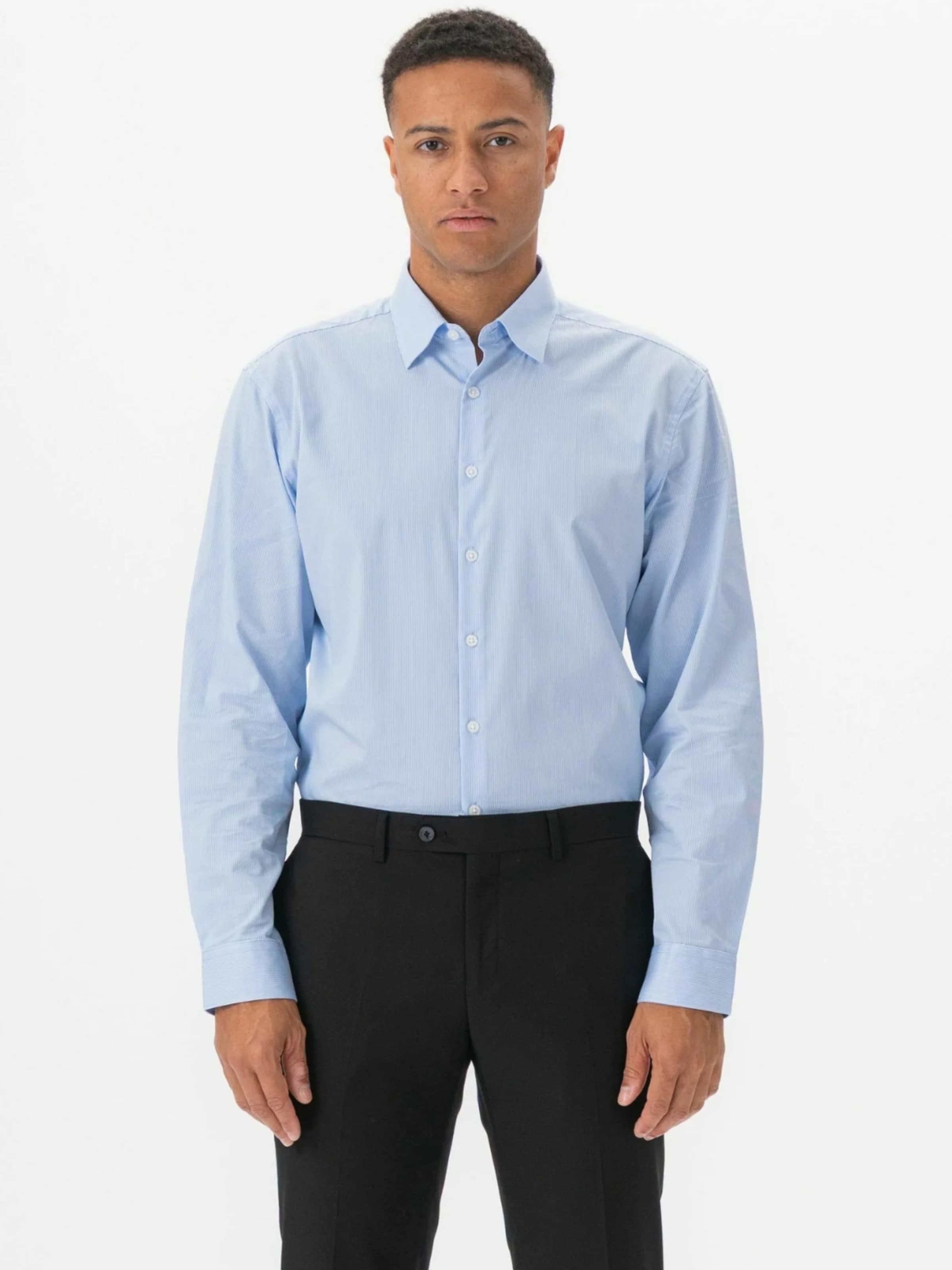 Coupe regular Chemise ' The Original ' TEESHOPPEN en bleu : devant