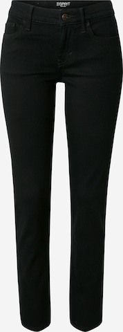 ESPRIT Slimfit Jeans i svart: framsida