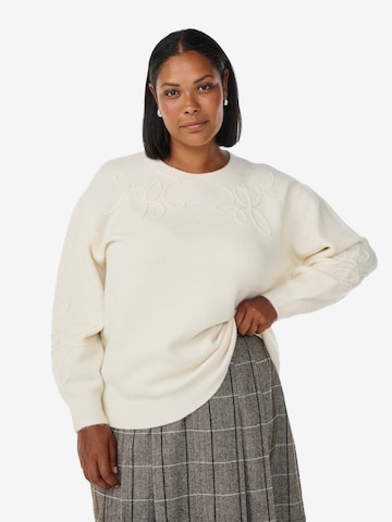 balta Zizzi Megztinis 'MALVA': priekis