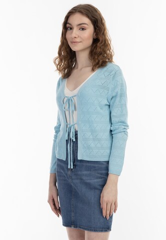 MYMO Gebreid vest in Blauw: voorkant