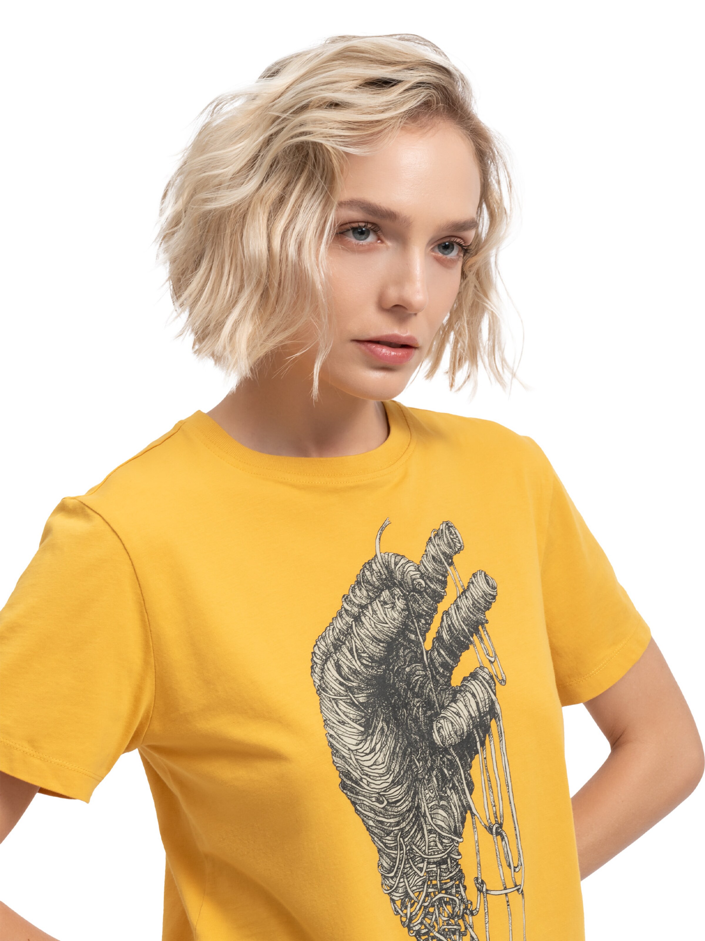 Kaft Shirt 'Mano Tres' in Yellow